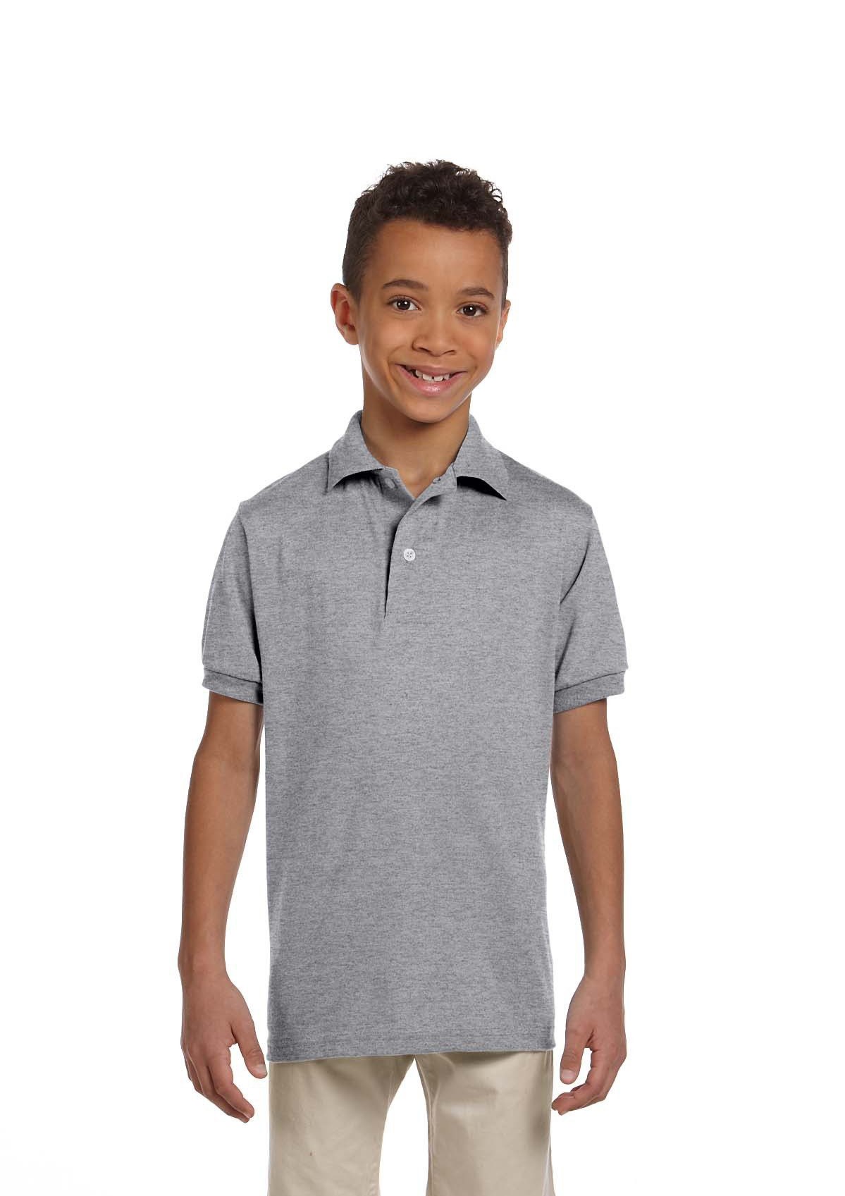 Youth Short Sleeve Polo – GREY – Plymouth Scholars Charter Academy